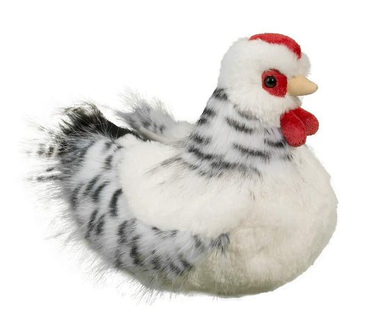 Douglas Salty Black & White Hen Chicken Plush Stuffed Animal