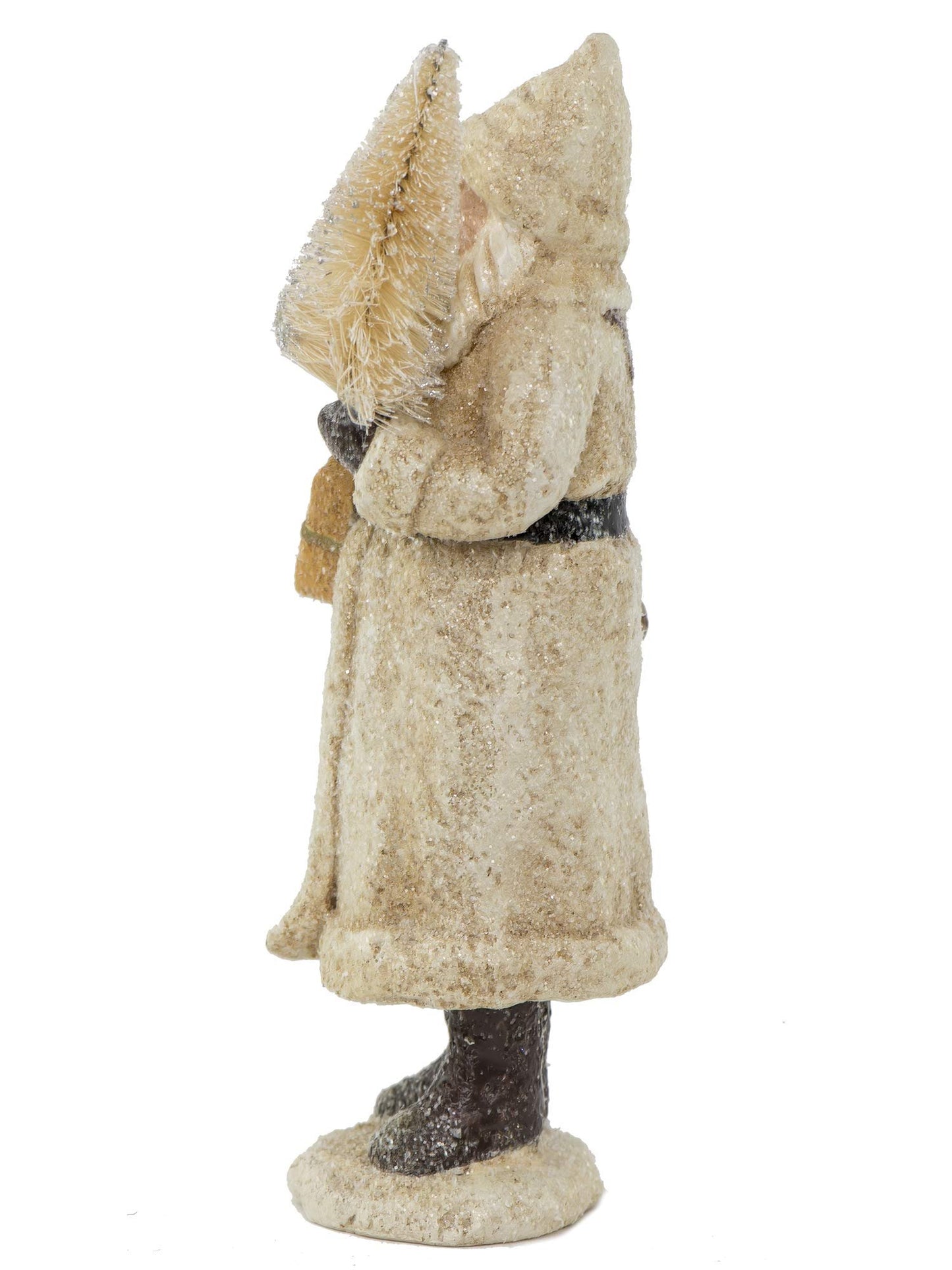 RAZ Imports Glittered Resin Santa Figure (White)