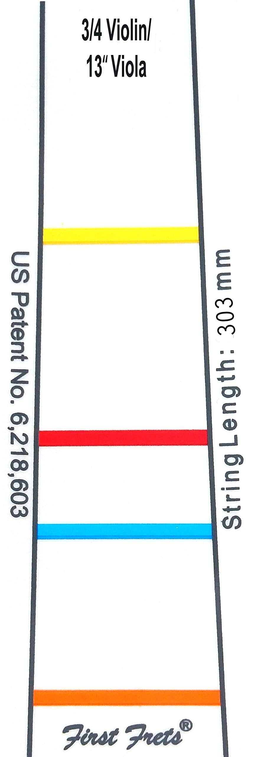 Fingerboard marking FIRST FRET