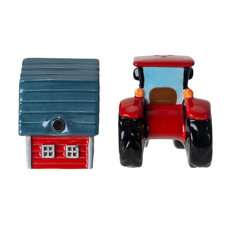 Pacific Giftware Country Kitchen Tractor & Barn Salt and Pepper Shakers