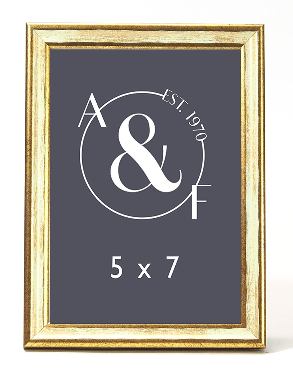 Foppapedretti Cream and Gold Wood Frame 5 x 7F