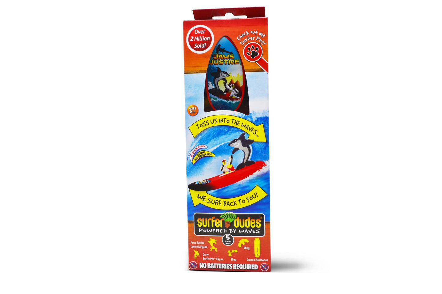 Surfer Dudes Legends & Surfer Pets Wave Powered Mini-Surfer, Pet and Surfboard Beach Toy