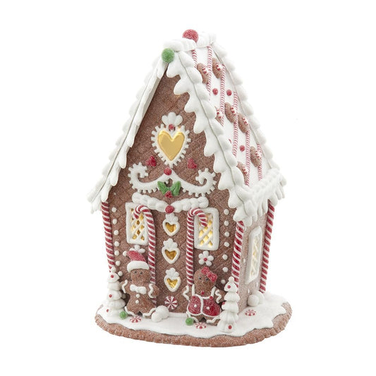 Kurt S. Adler Kurt Adler 7.87-inch Battery Operated LED Heart Gingerbread House, Multicolor