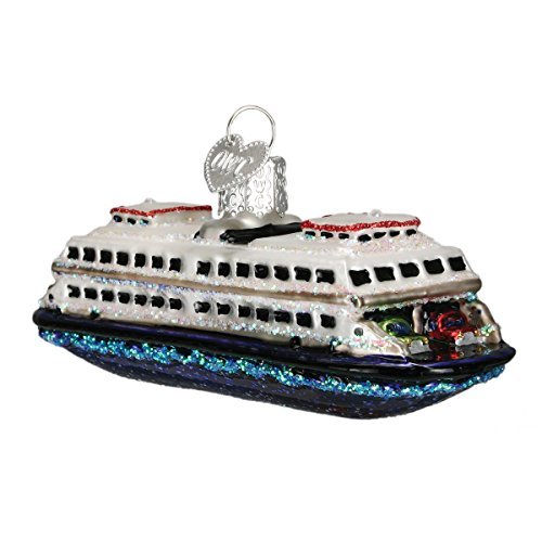 Old World Christmas Ornaments: Planes, Trains, Helicopters, Boats and Trucks Glass Blown Ornaments for Christmas Tree