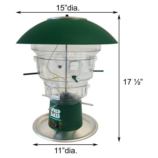 Wild Bills Electronic Bird Feeder & Waste Free Seed, 8 Port