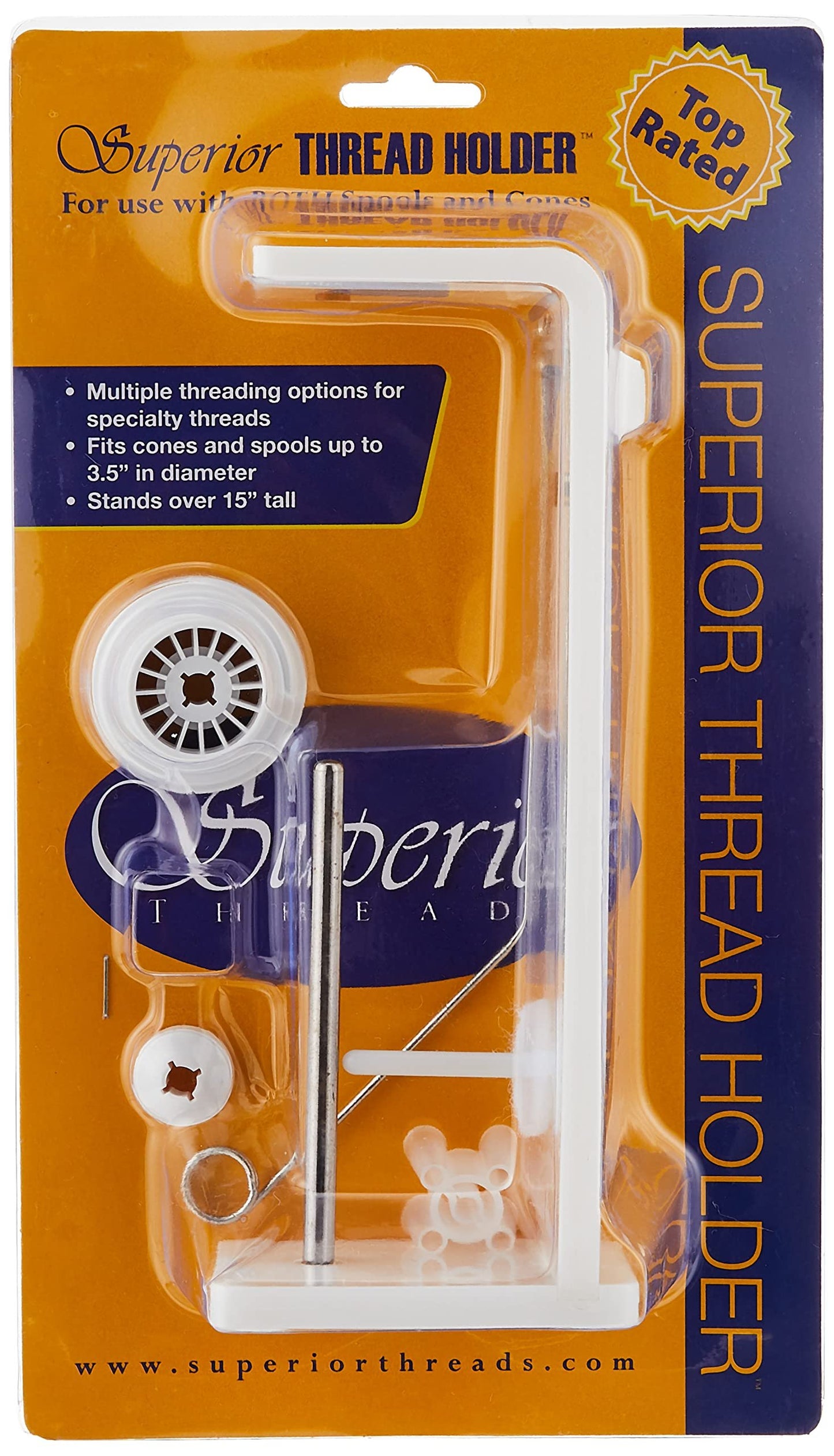 Superior Threads Holder Thread Stand, 15" Tall, White