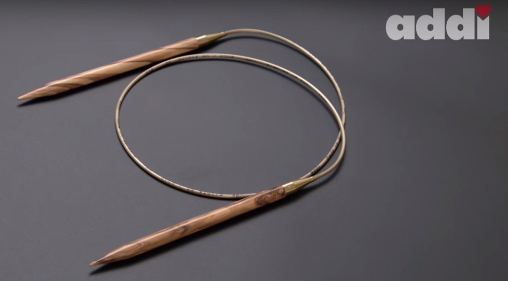 Addi Olive Wood 24 inch (60cm) Circular Knitting Needles; US size 4 (3.5 mm), Made in Germany - 575-7/60/3.5