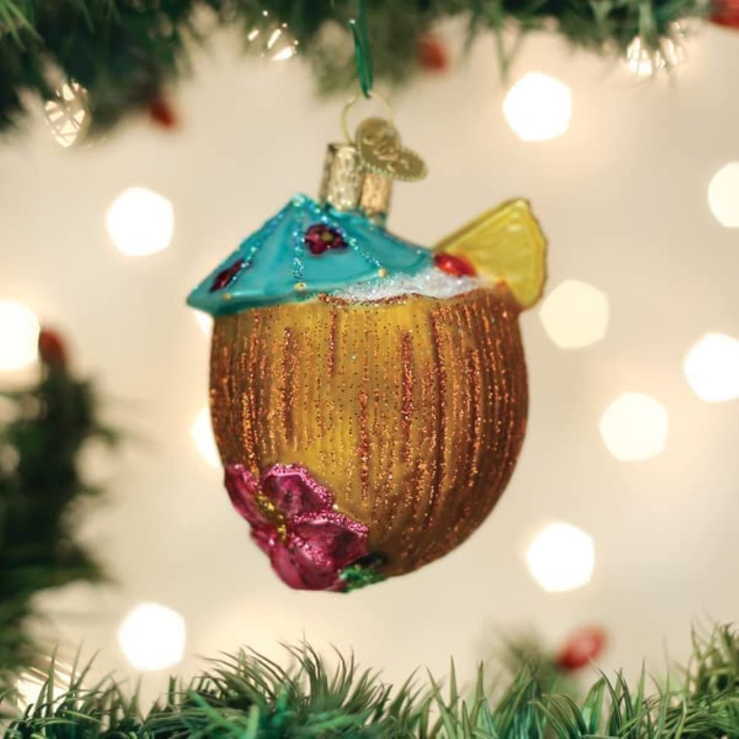 Old World Christmas Glass Blown Ornament Christmas Palm Tree