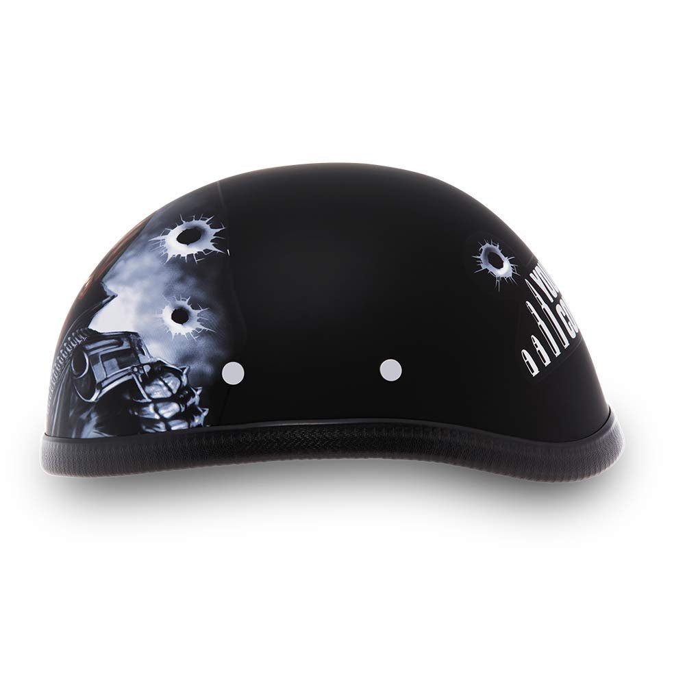Daytona Helmets Graphics Bicycle Helmets for Men - Novelty Half Helmet with Breathable Liner - Retro Skull Cap – Eagle Headgear with Head Wrap