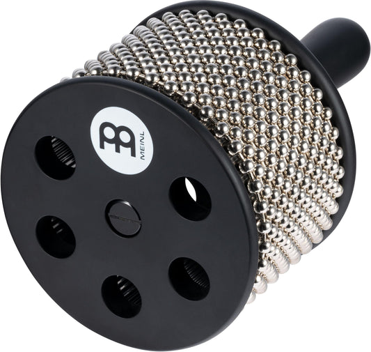 Meinl Percussion Turbo Cabasa Instrument with Sound Ports for Extra Projection and Stainless Steel Cylinder, Large, 2-Year Warranty, Black, (CA5BK-L)