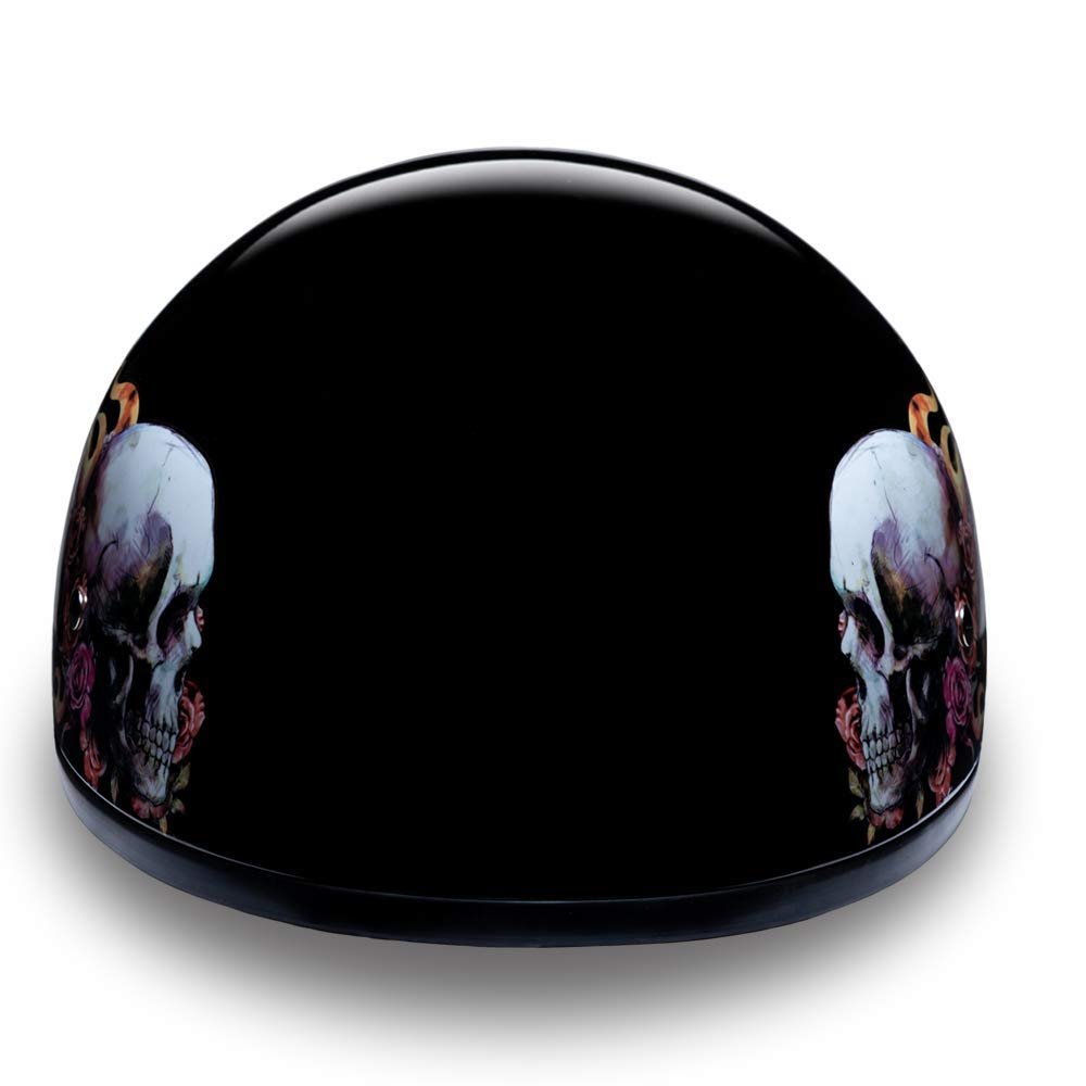Daytona Helmets Half Skull Cap Motorcycle Helmet – DOT Approved [Graphics]…