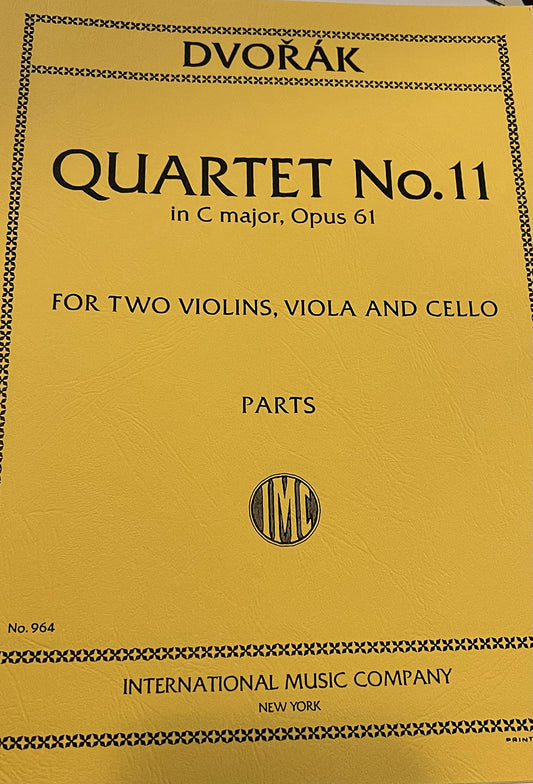 Quartet No. 4 in C major - Opus 61 for Two Violins, Viola and Cello (International Music No. 964)