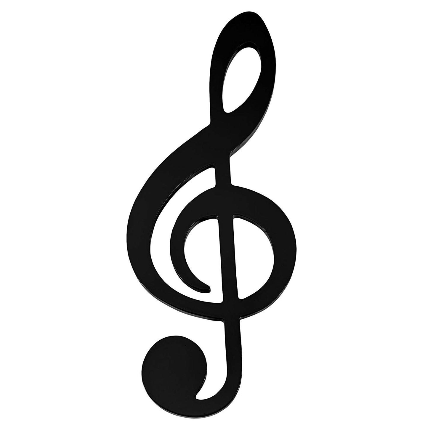 Broadway Gifts Treble Clef Music Note Glossy Black 9 Inch Wood Hanging Wall Decoration