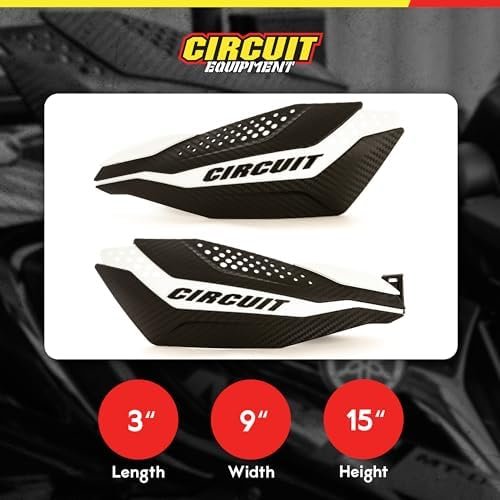 CIRCUIT EQUIPMENT - Universal Motorcycle Handguards - Italian Design, Durable, Weather-Resistant Nylon Brackets and Sleek Finish - Enhanced Control and Protection - Carbon Texture