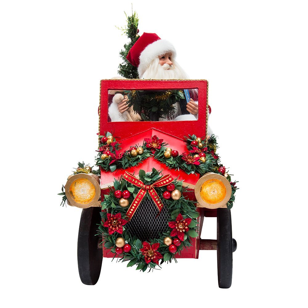 Kurt S. Adler Kurt Adler 22-Inch Santa Driving Car Tablepiece