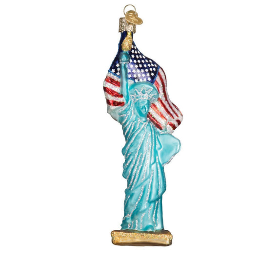 Old World Christmas Cities, Places and Landmarks Glass Blown Ornaments for Christmas Tree Statue of Liberty