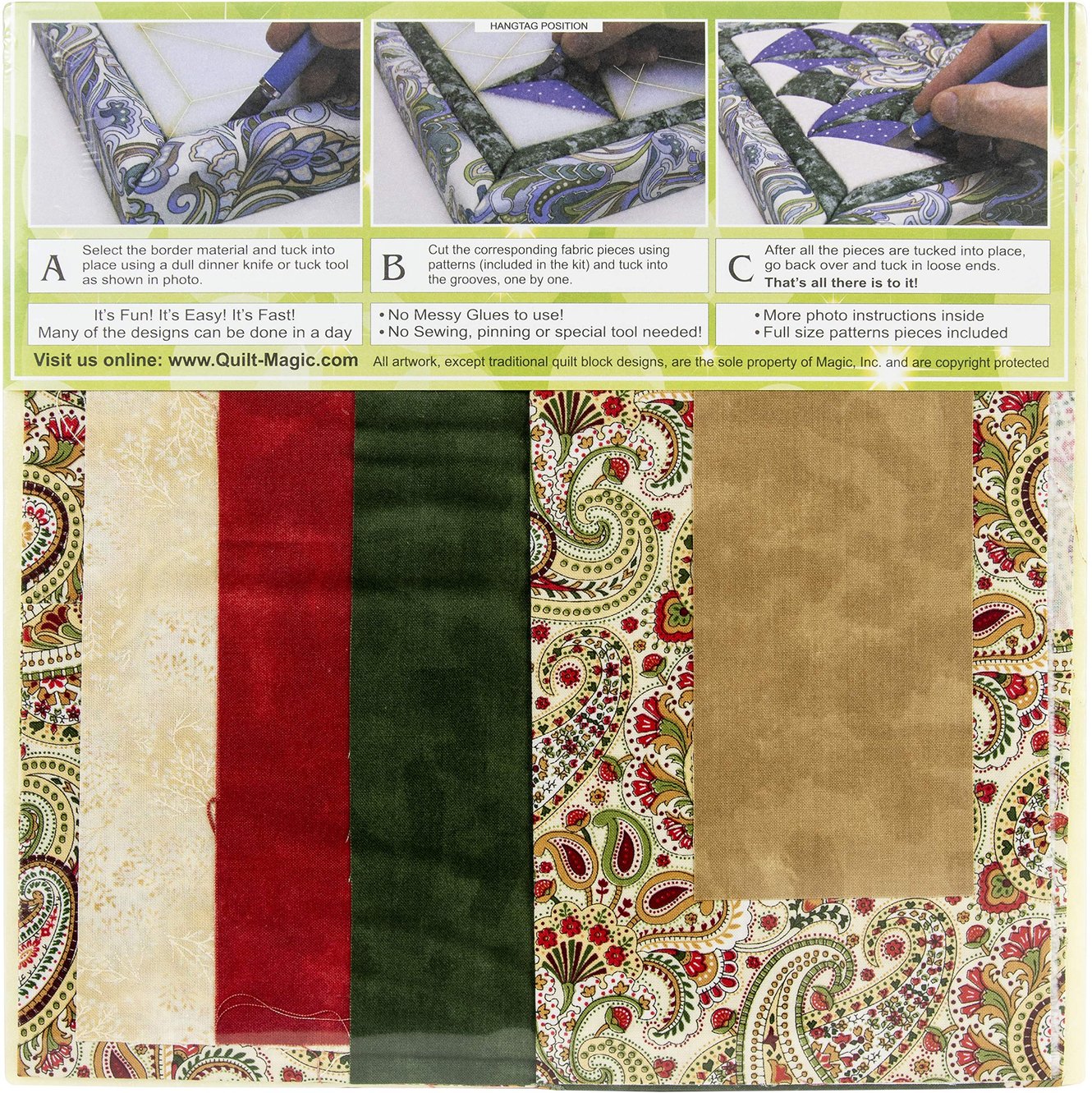 QUILT MAGIC Sew Wall Hanging Kit-Teapot, White