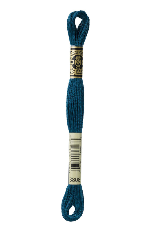 DMC Thread 6-Strand Embroidery Cotton 8.7 Yards Ultra Very Dark Turquoise 117-3808 (12-Pack)