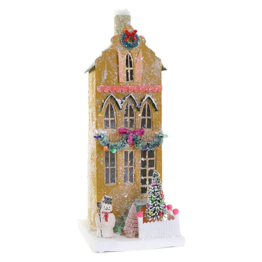 Cody Foster & Co Mustard Townhouse Christmas Village Building HOU-340