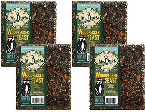 Mr. Bird 4-Pack Woodpecker Feast Large Wild Bird Seed Block 1 lb. 12 oz.