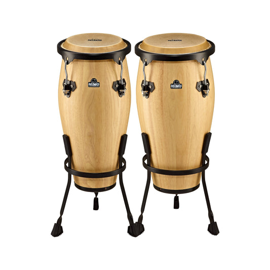 Meinl NINO Wood Congas 8" & 9" Set, Incl. Basket Stands Natural