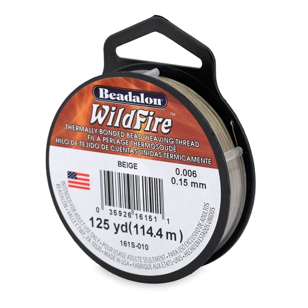 Beadalon Wildfire, 0.006 in, 0.15 mm, Break Strength 10 lb / 4.5 kg, Black, 125 yd / 114 m