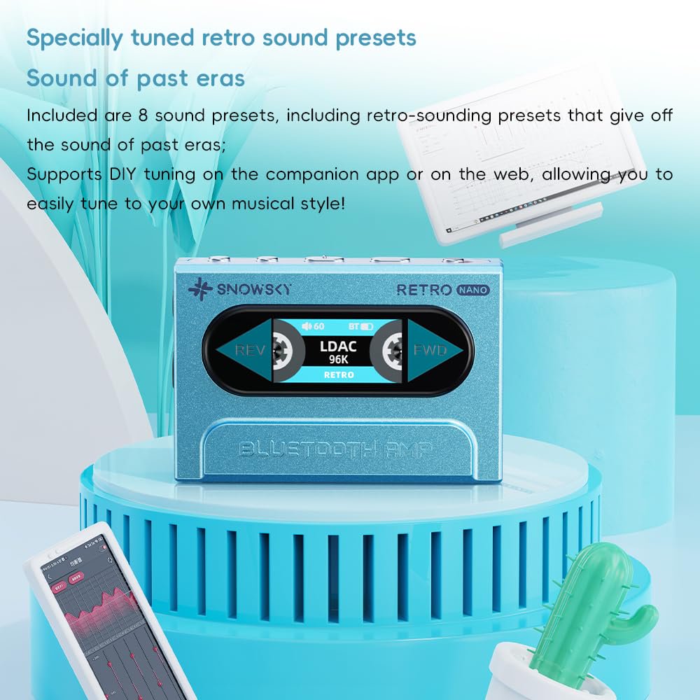 FiiO/Snowsky Retro Nano Bluetooth USB DAC AMP with LDAC, aptX Adaptive, aptX LL (3.5mm Unbalanced & 4.4mm Balanced Output)