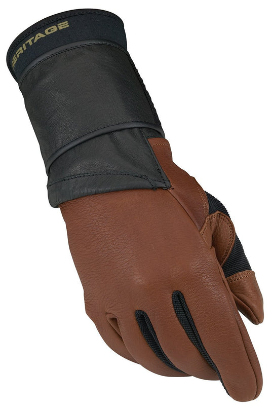 Heritage Pro 8.0 Bull Riding Gloves, Size 8, Saddle Brown