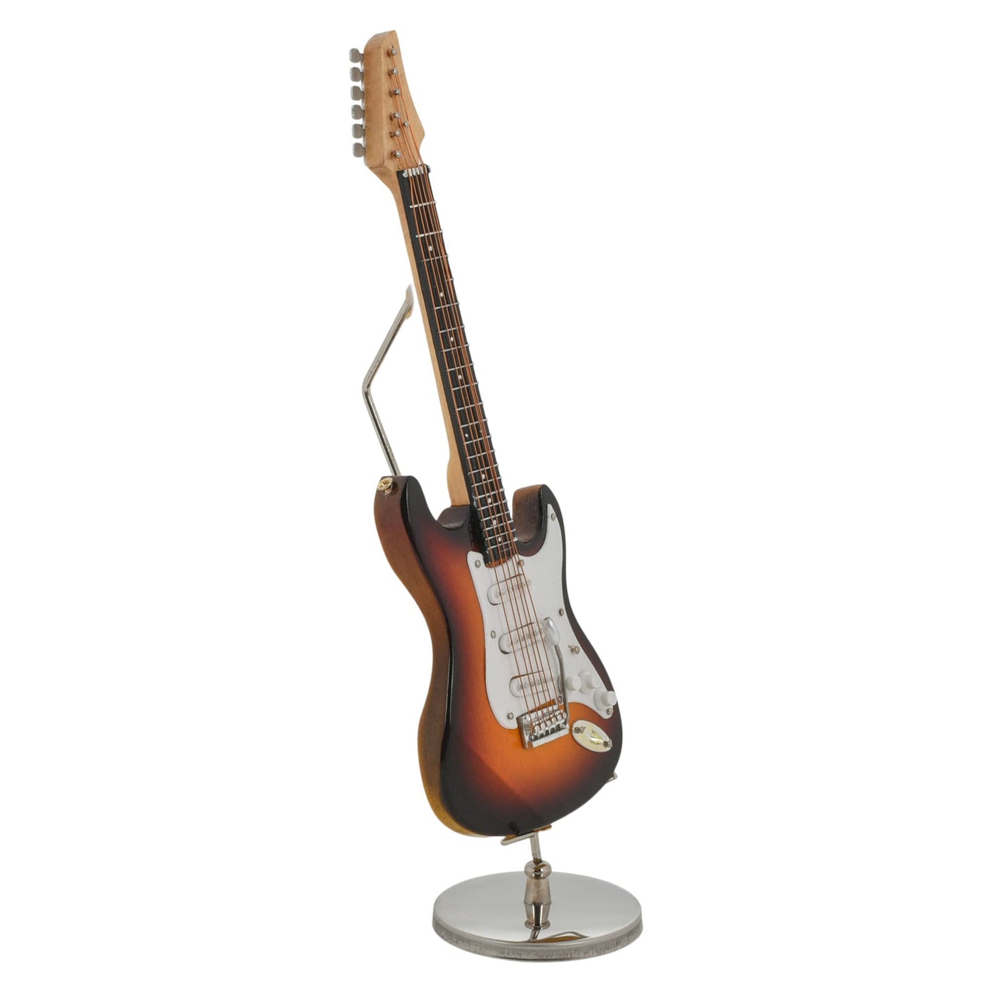 Broadway Gift Co. Dark Brown Miniature Electric Guitar 7 inch Wood Table Top Décor