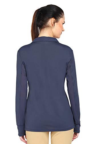 TuffRider Ladies Taylor Long Sleeve Polo - Wine - 3X