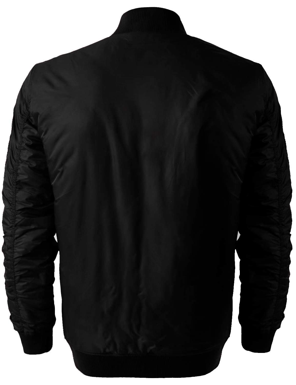Shaka Wear Men's Flight Jackets – Casual MA-1 Bomber Coat Windbreaker Full Zip Fully Lined Regular and Bigs S~3XL
