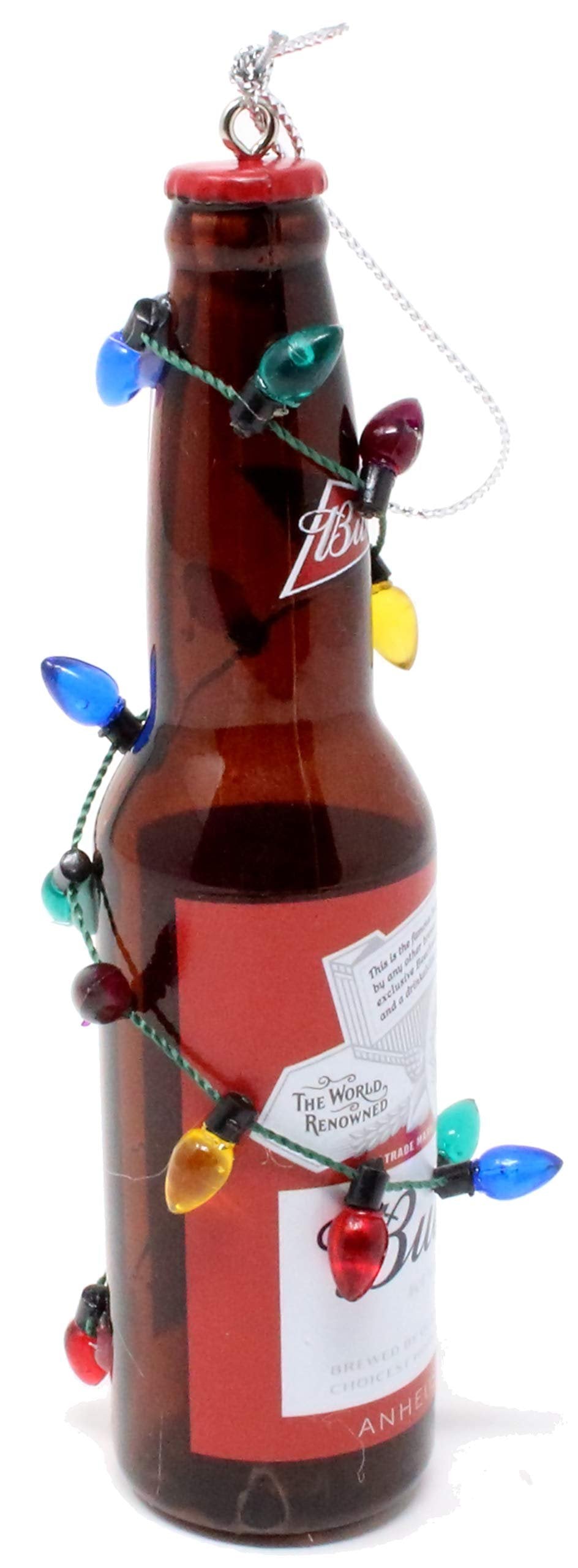 Kurt Adler Budweiser and Bud Light Beer Bottle Ornaments (Bud/Bud Light Two Pack)