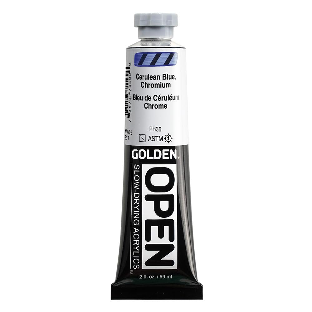 OPEN Slow-Drying Acrylics by GOLDEN, Violet and Blue, Professional Acrylic Paint