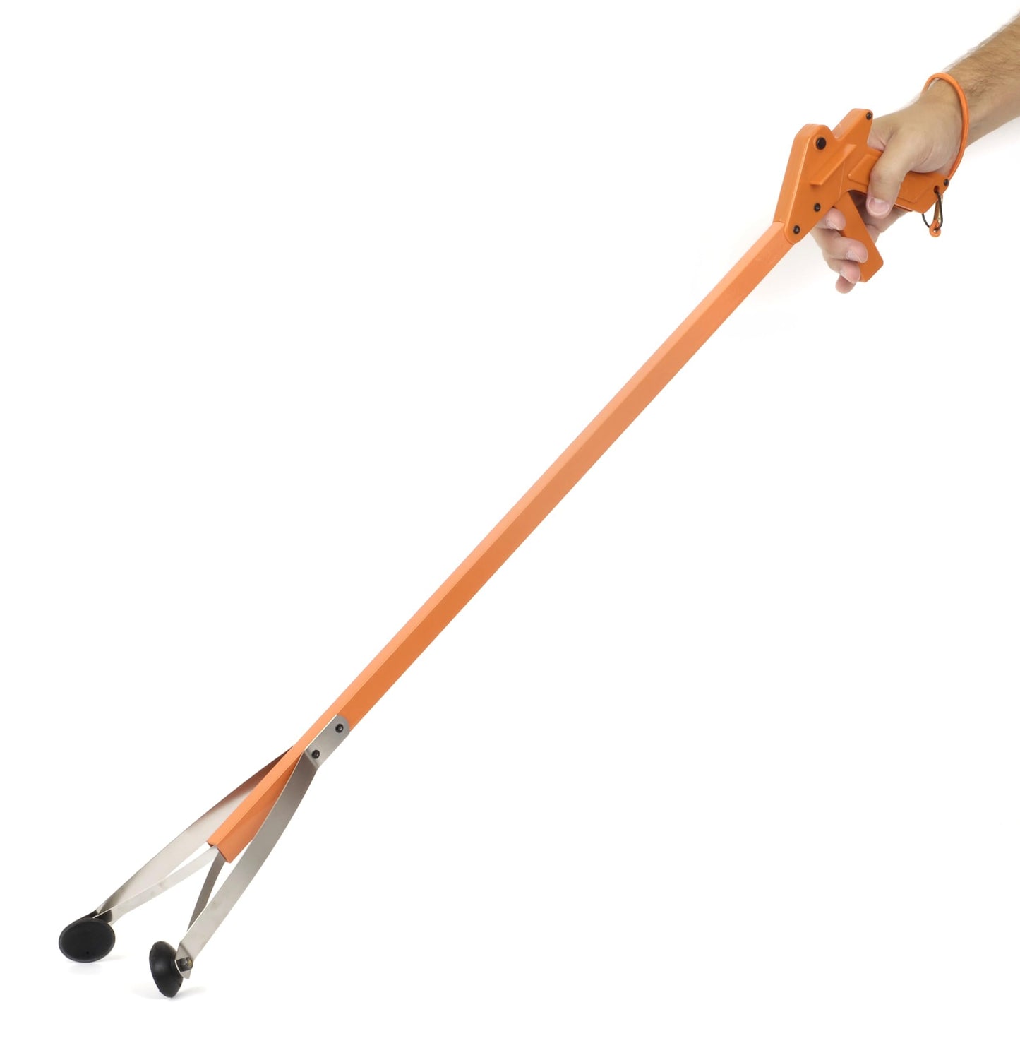 ArcMate Orange-U-Tongs PRO Grade Litter Pick up Tool, Elastic Lanyard, Suction Cup Reacher Grabber for Indoor or Outdoor Use, 33" Reach, 5lb. Pick Up Capacity, Orange, 36", 6 Pack (7702-6)