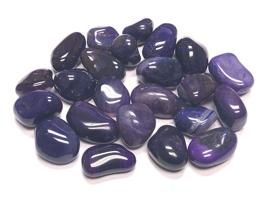 Zentron Crystal Collection: Tumbled Dyed Agate - Large 1" Pieces with Velvet Bag