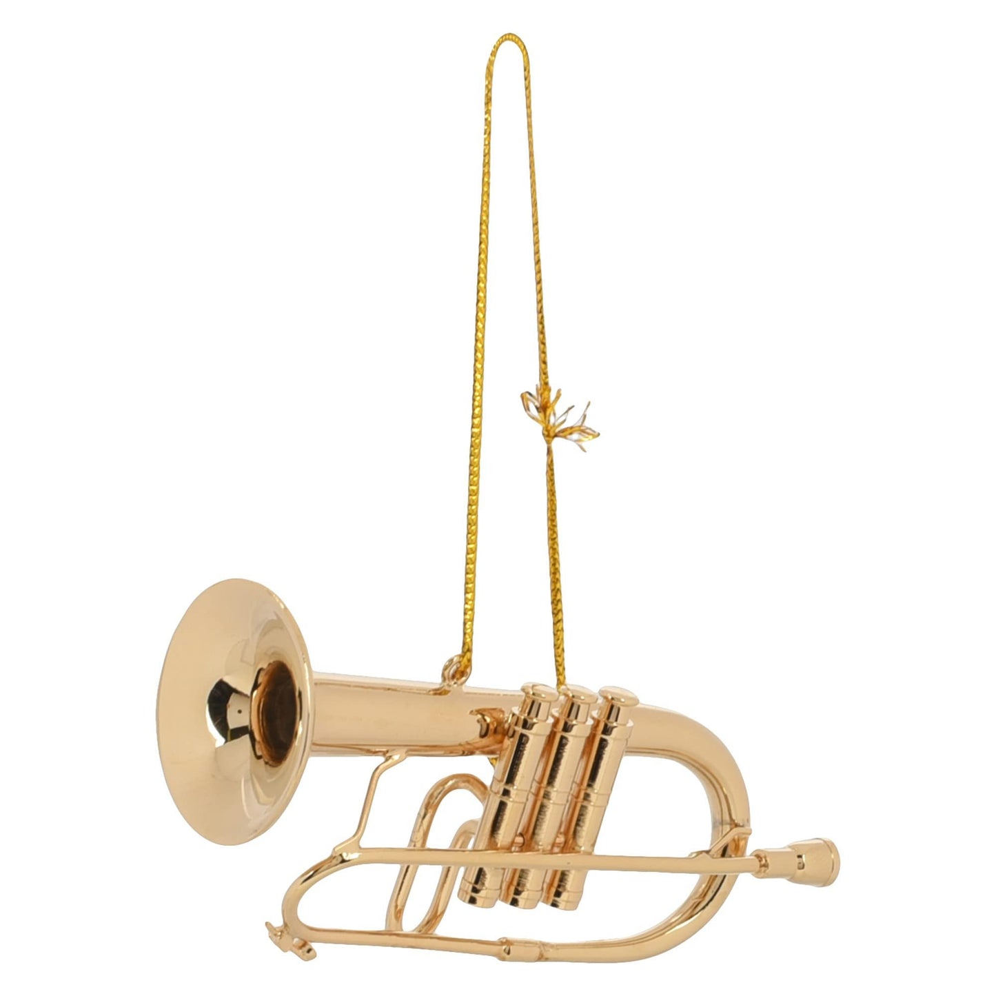 Broadway Gifts 3.3" Gold Brass Flugelhorn Ornament Decoration