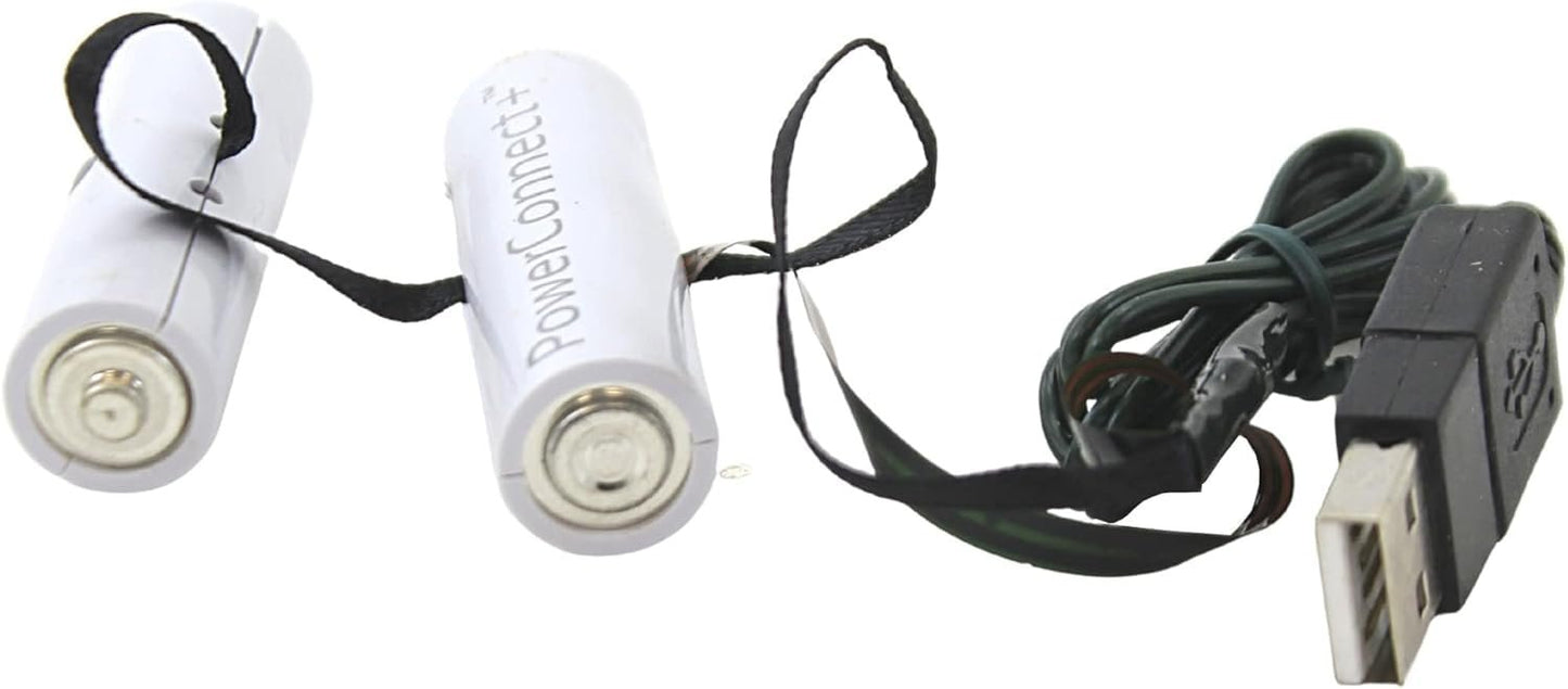 Kurt Adler USB PowerConnect+ 2 "AA Battery Converter, 18-Inch Lead Wire, Indoor Use Only