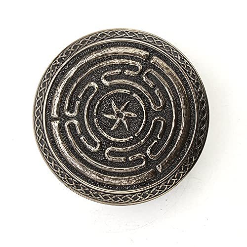 Veronese Design 2 3/8" Tall Hecate's Wheel Trinket Box Cold Cast Bronzed Resin Collectible Decorative Storage Wiccan Figurine