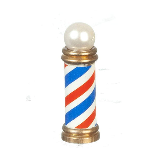 Town Square Miniatures Dolls House Brass Barber Pole Miniature Barber's Shop Accessory 1:12 Scale
