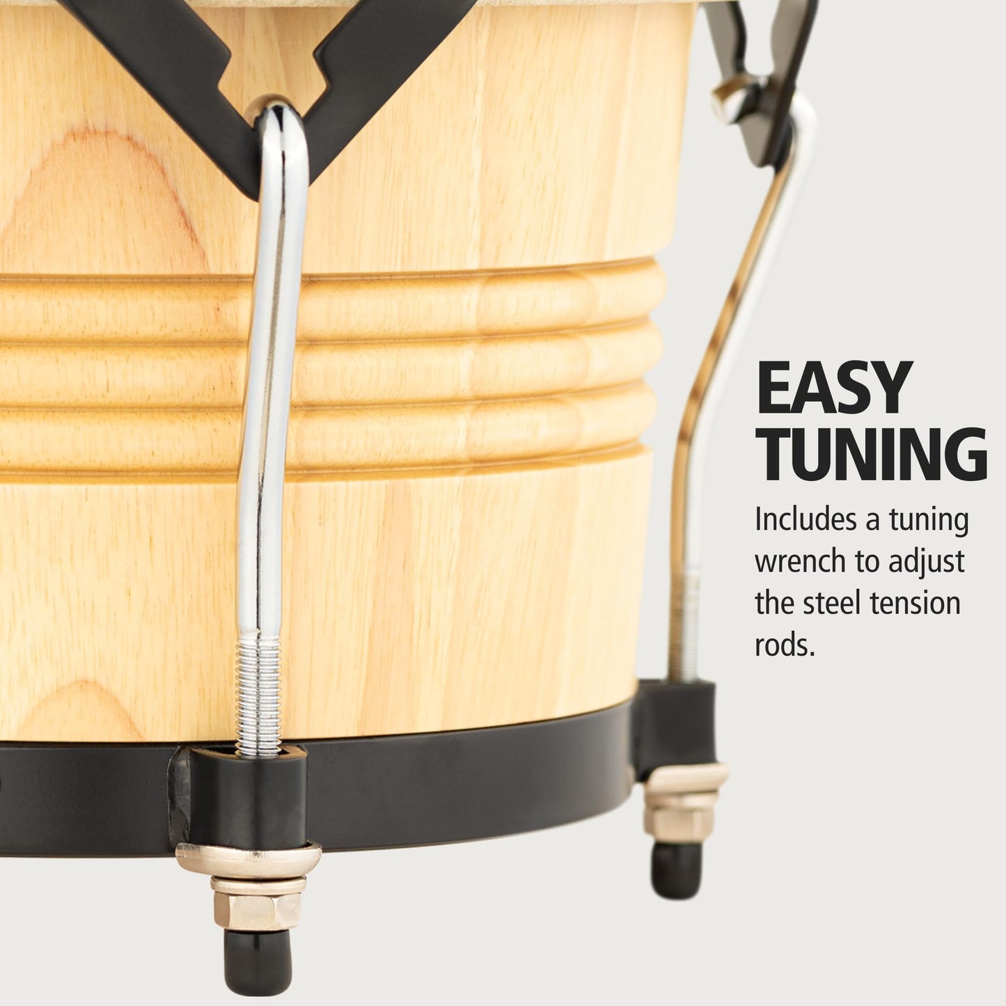 Meinl Percussion FWB190NT Marathon Free Ride Series Wood Bongo Set