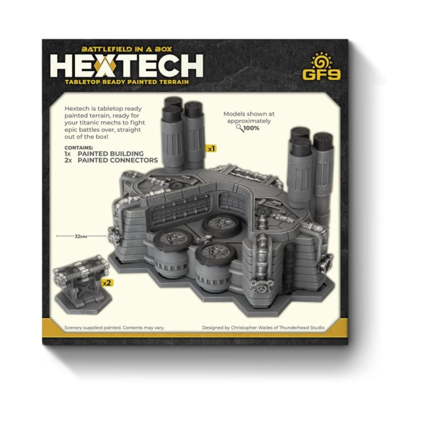 Hextech: Industrial Fluidworks - Processing Plant (Battlefield in a Box, Pre-Painted Table top Terrain)