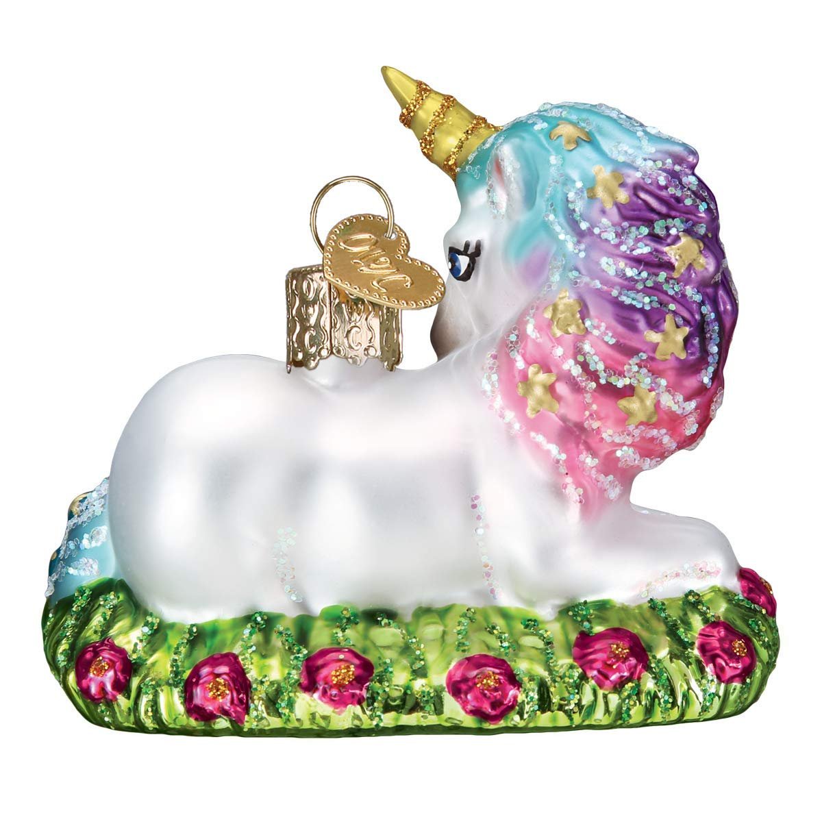 Old World Christmas Baby Unicorn Ornament, Multi