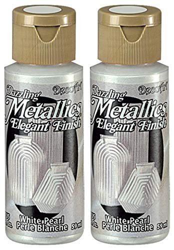 Dazzling Metallics Acrylic Paint 2oz-White Pearl, pack of 2