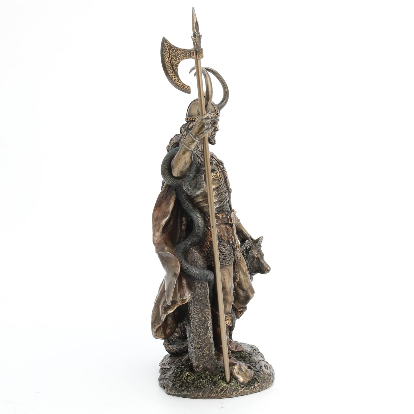 Bronze Norse God Loki God of Mischief Sculpture, Figurines Home Decor, 13.75 Inches