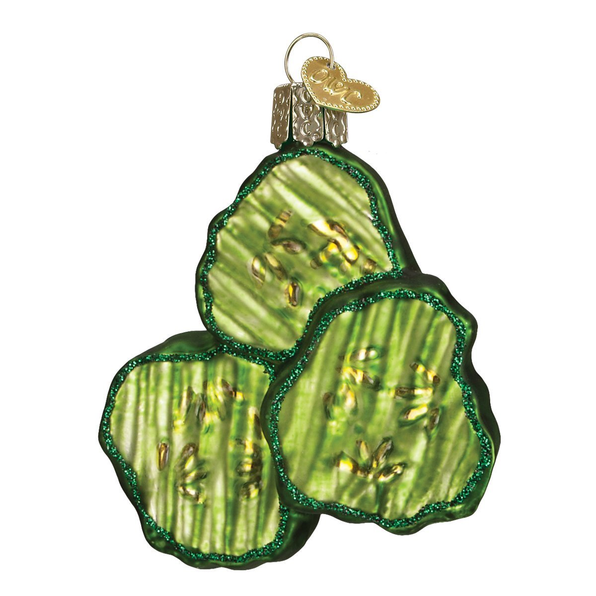 Old World Christmas Ornaments: Pickle Chips Glass Blown Ornaments for Christmas Tree
