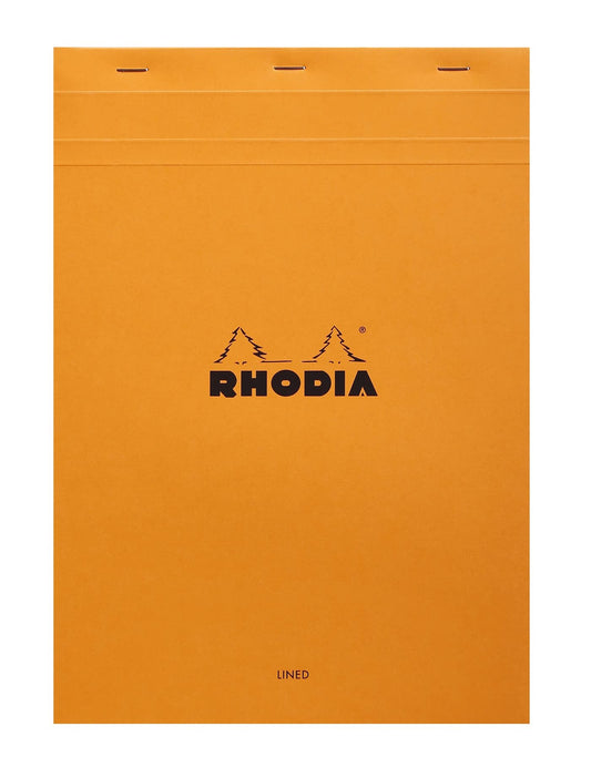 Bloc n°18 Rhodia orange A4 80 F ligné + marge - 18600C
