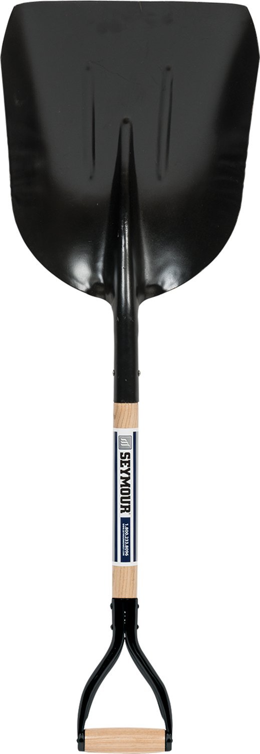 Seymour S500 Industrial Western Pattern Aluminum Scoop with Precision Lathe Turned Hardwood Handle (Various Size and Style)