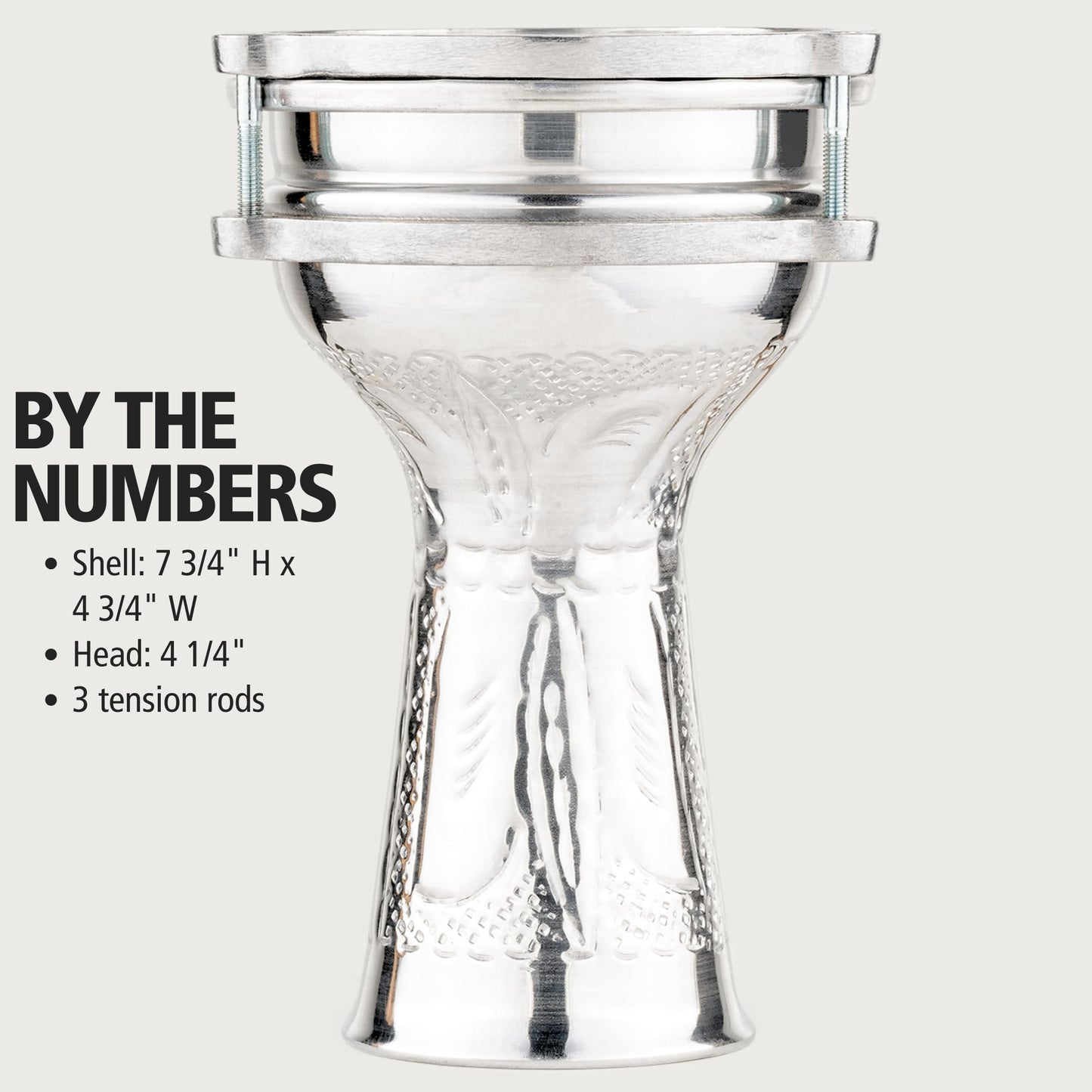 Meinl Percussion Mini Darbuka Egyptian Goblet Drum, Cast Lacquered Aluminum — Made in Turkey — Synthetic Head, 2-Year Warranty (HE-053)