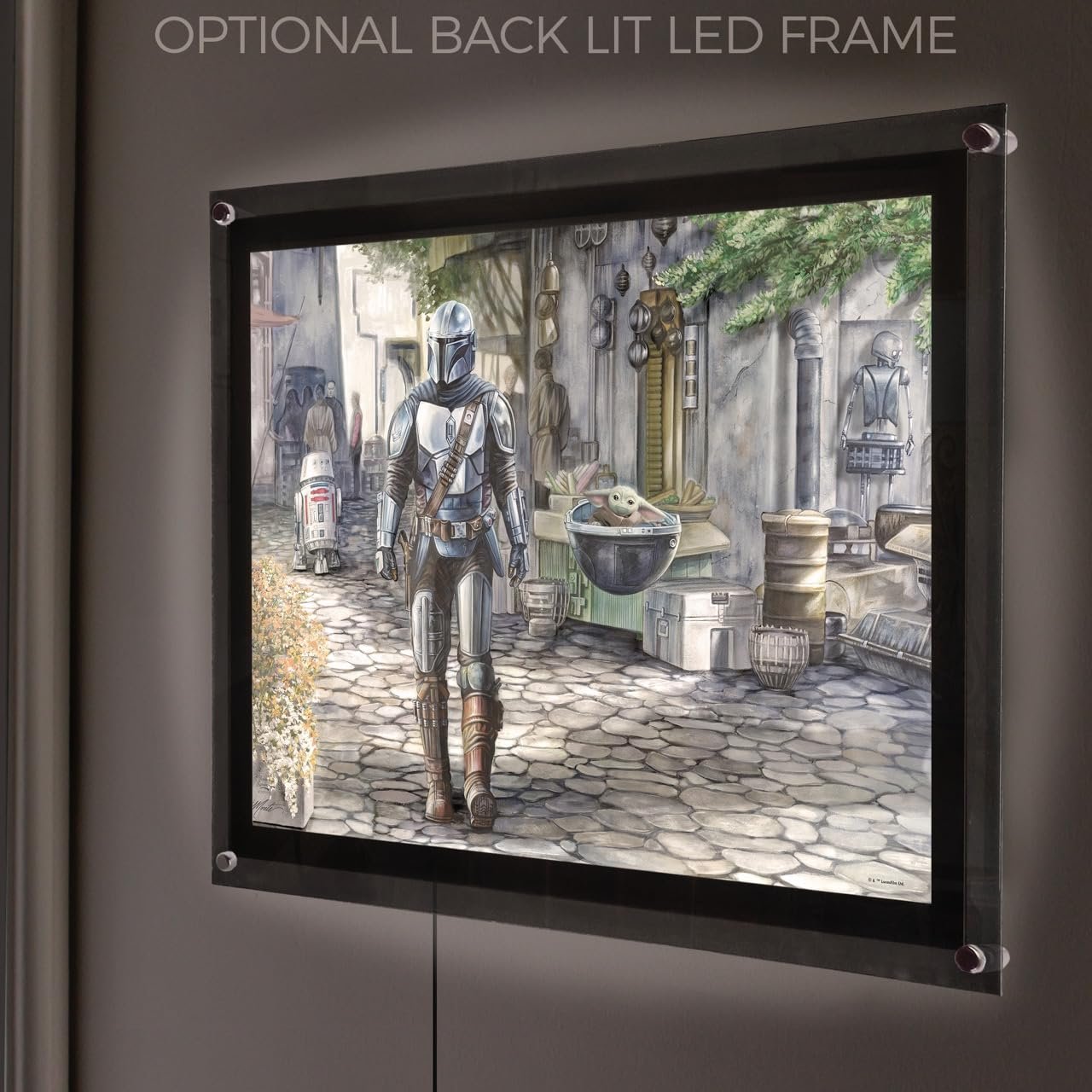 Star Wars – Thomas Kinkade – Durable 24” x 17” MightyPrint Wall Art – NOT Made of Paper – Officially Licensed Collectible