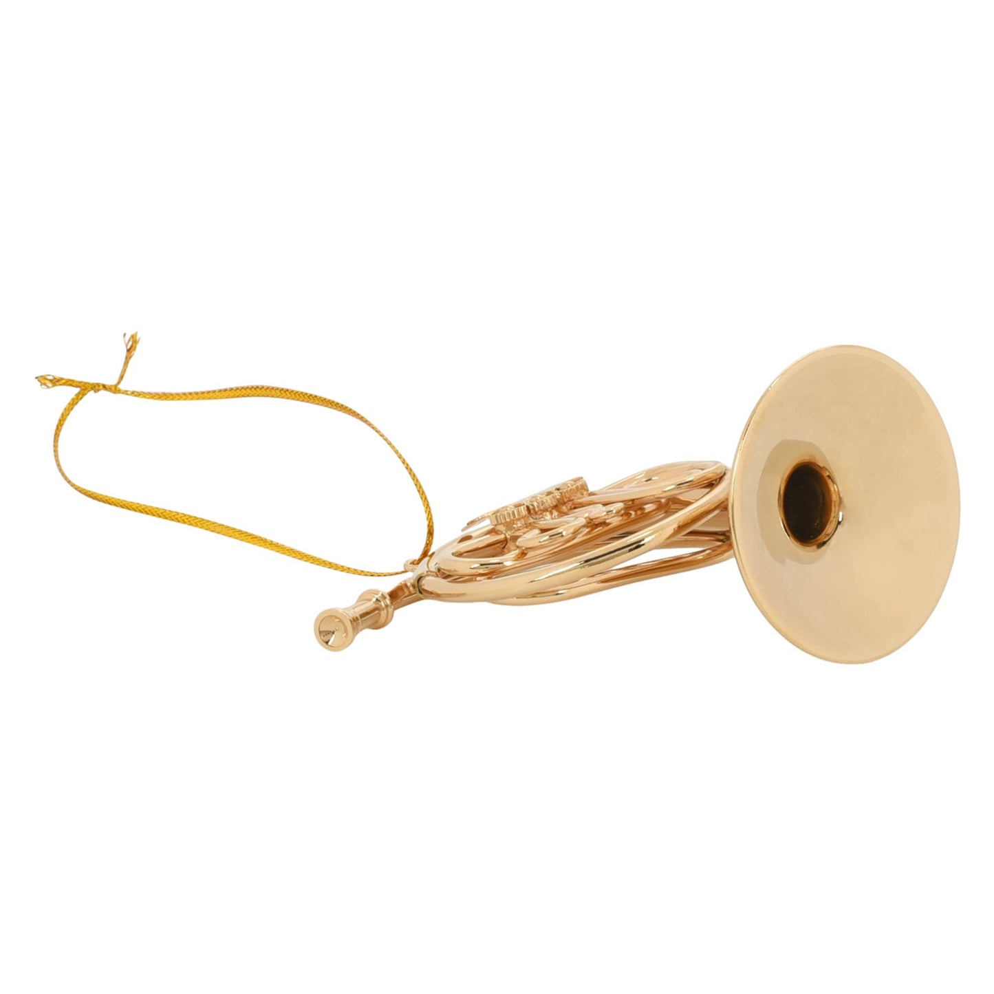 Broadway Gifts 3.3" Gold Brass French Horn Ornament Decoration